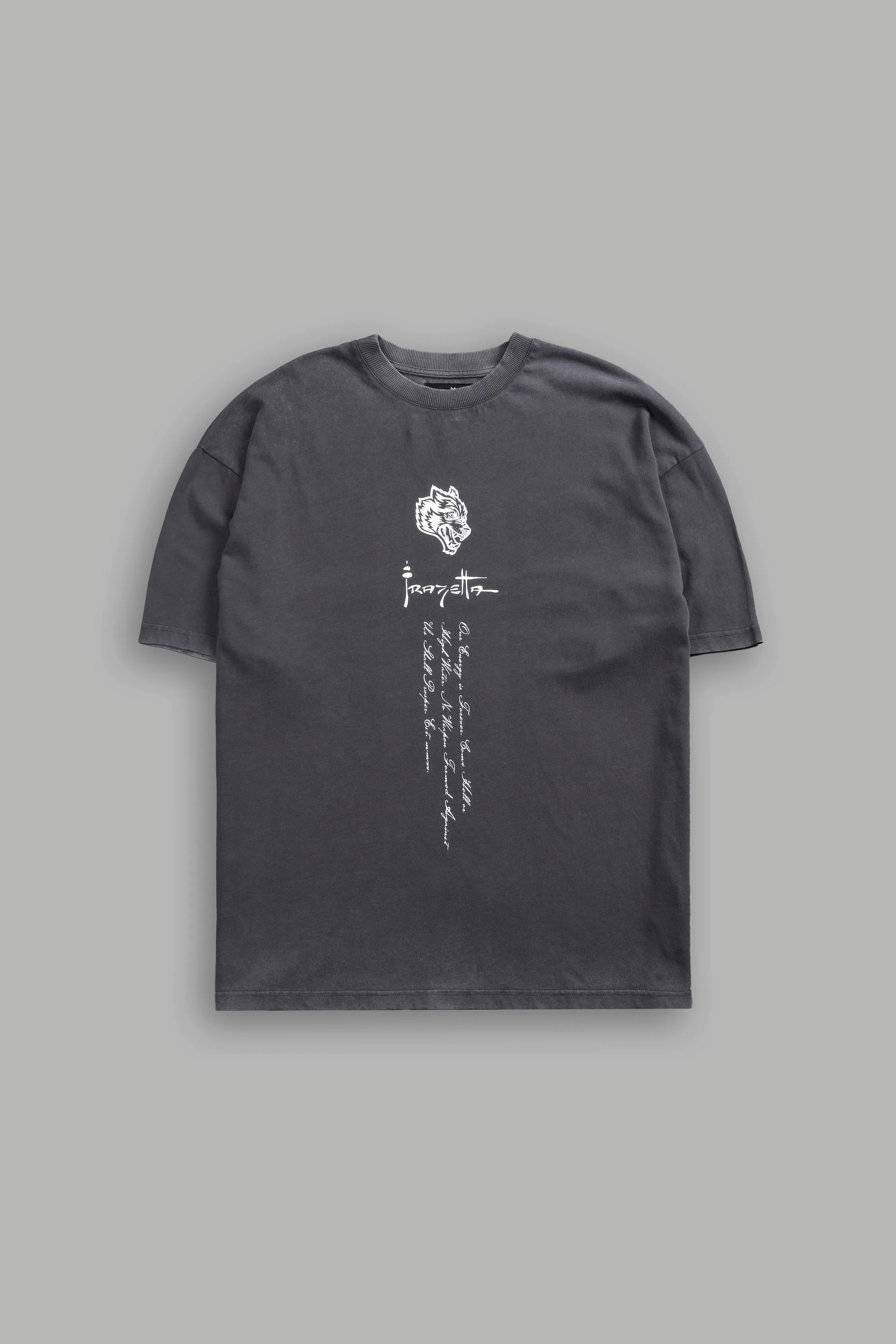 A Warriors Heaven "Premium" Oversized Tee in Wolf Gray