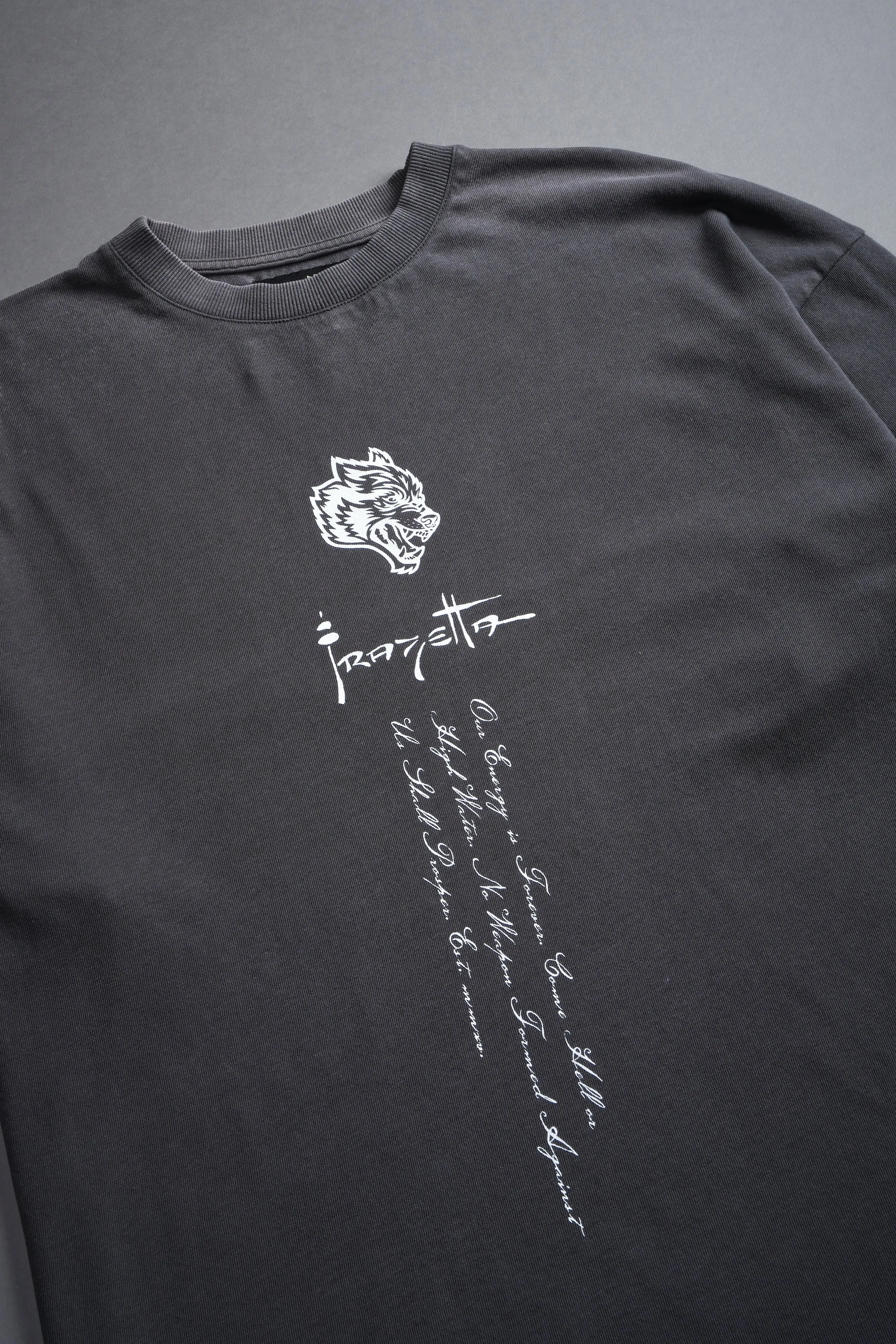 A Warriors Heaven "Premium" Oversized Tee in Wolf Gray