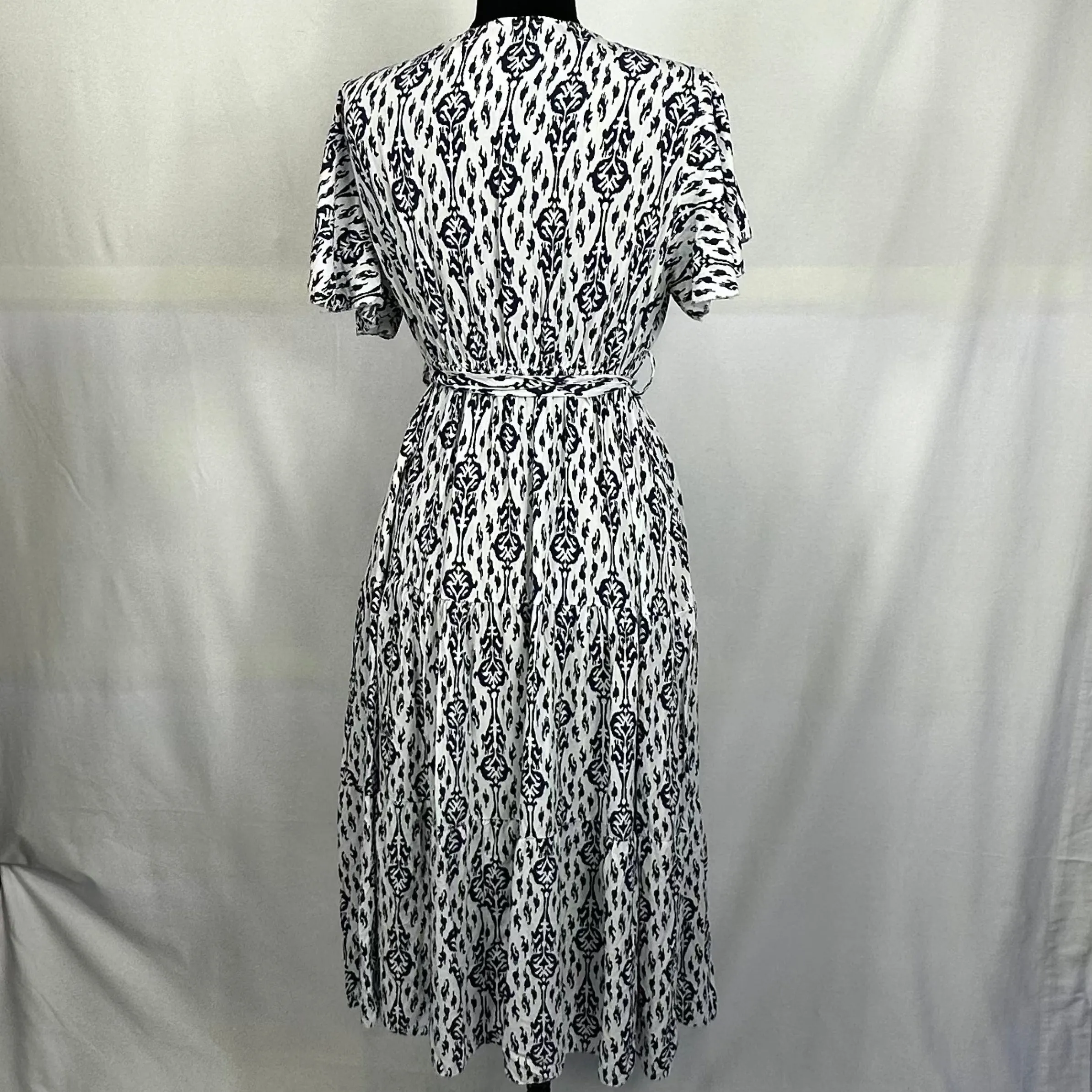 Cross V-Neck Waist Tie Italian Dress