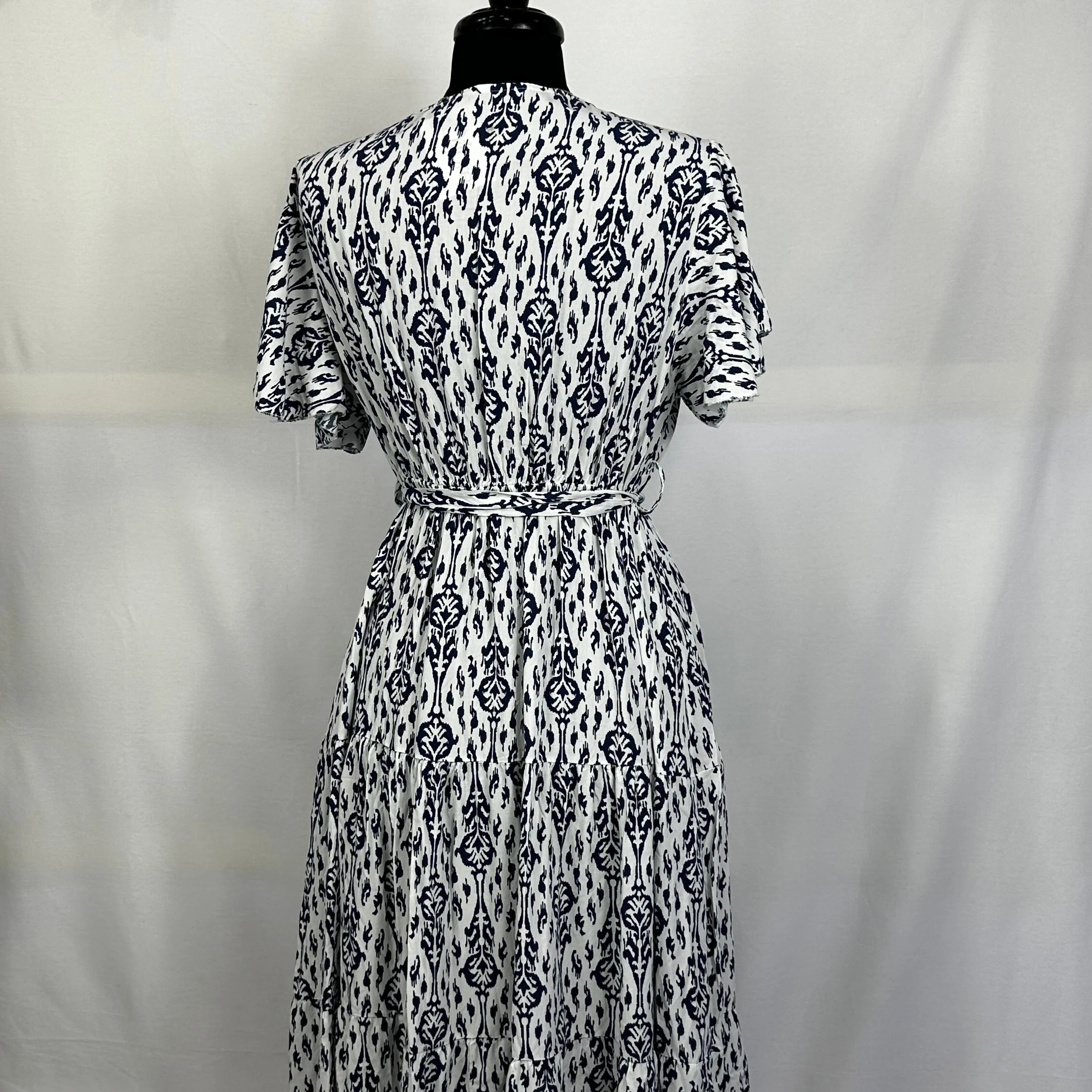 Cross V-Neck Waist Tie Italian Dress