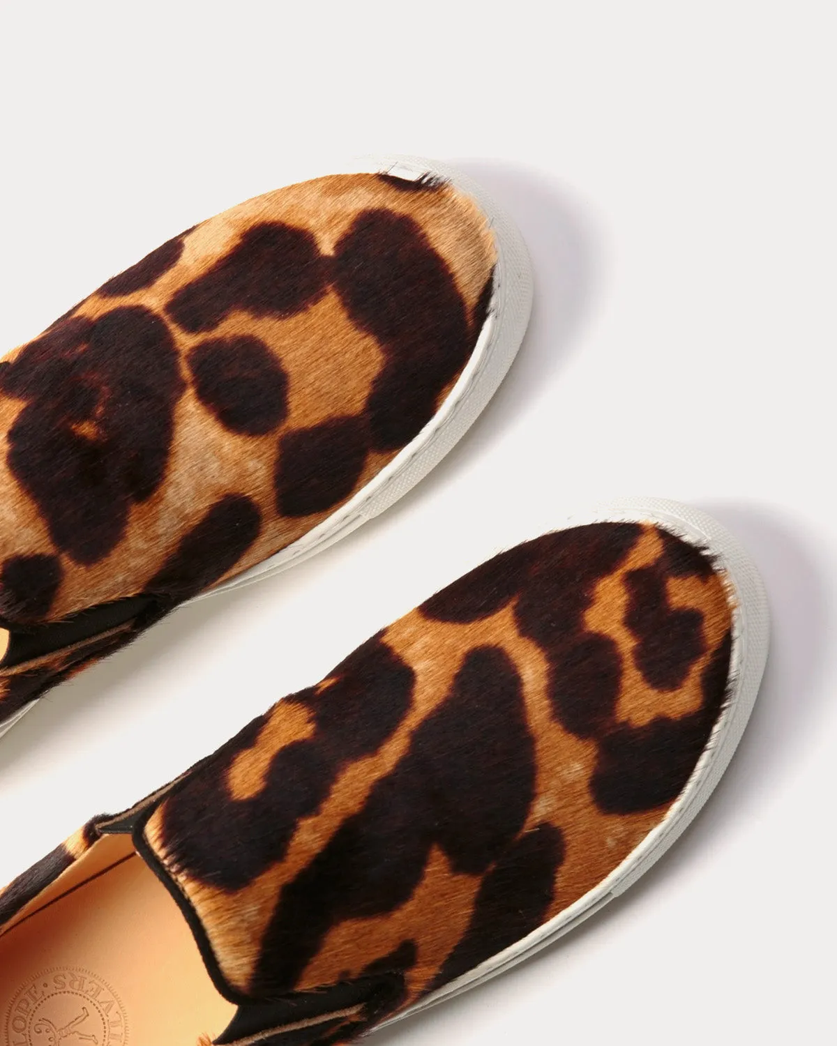 Eden Tortoiseshell Pony Brown Slip On Sneakers