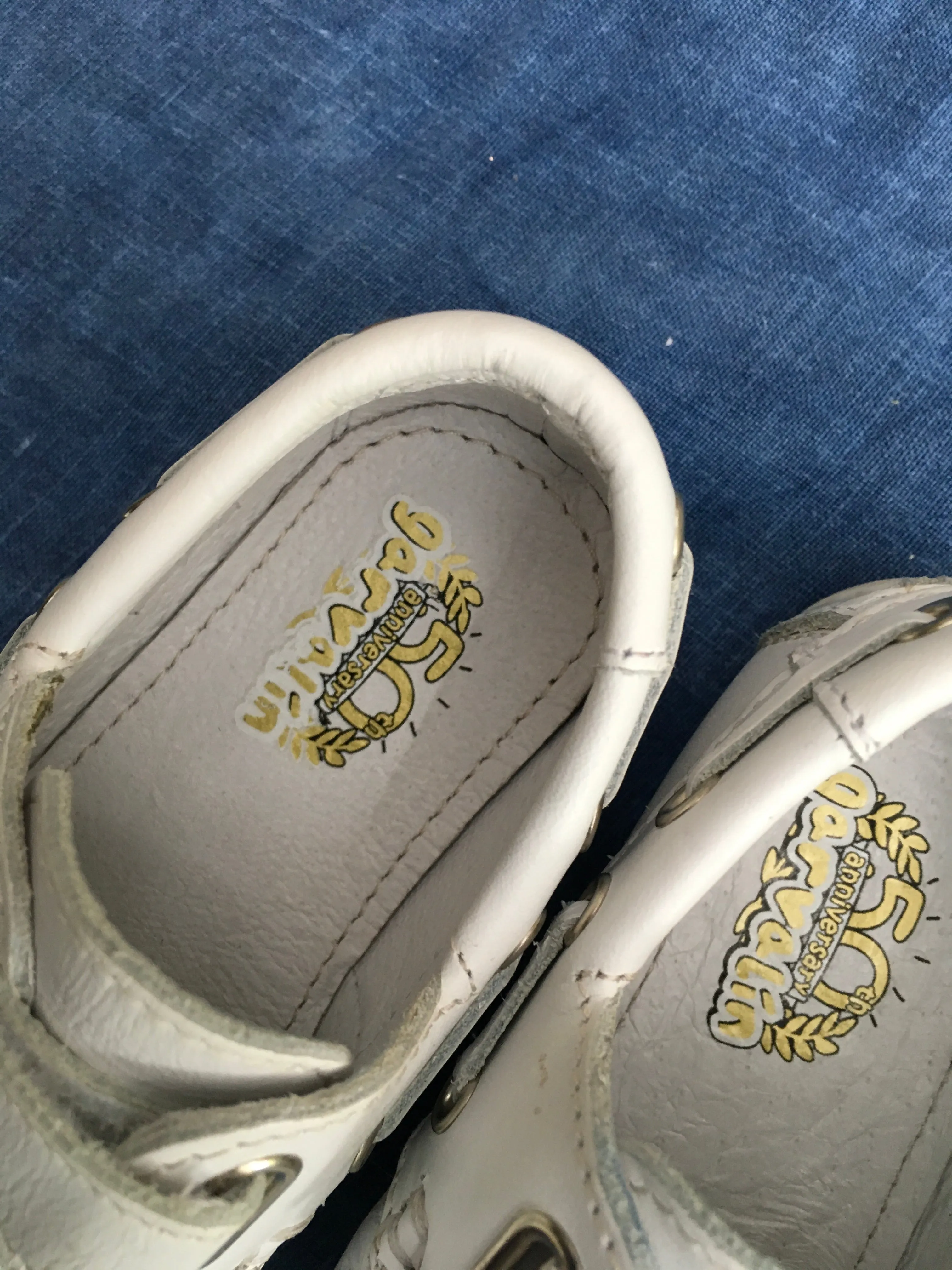 GARVALIN 50 aniversario Boys Shoe White Leather Size 21 Children