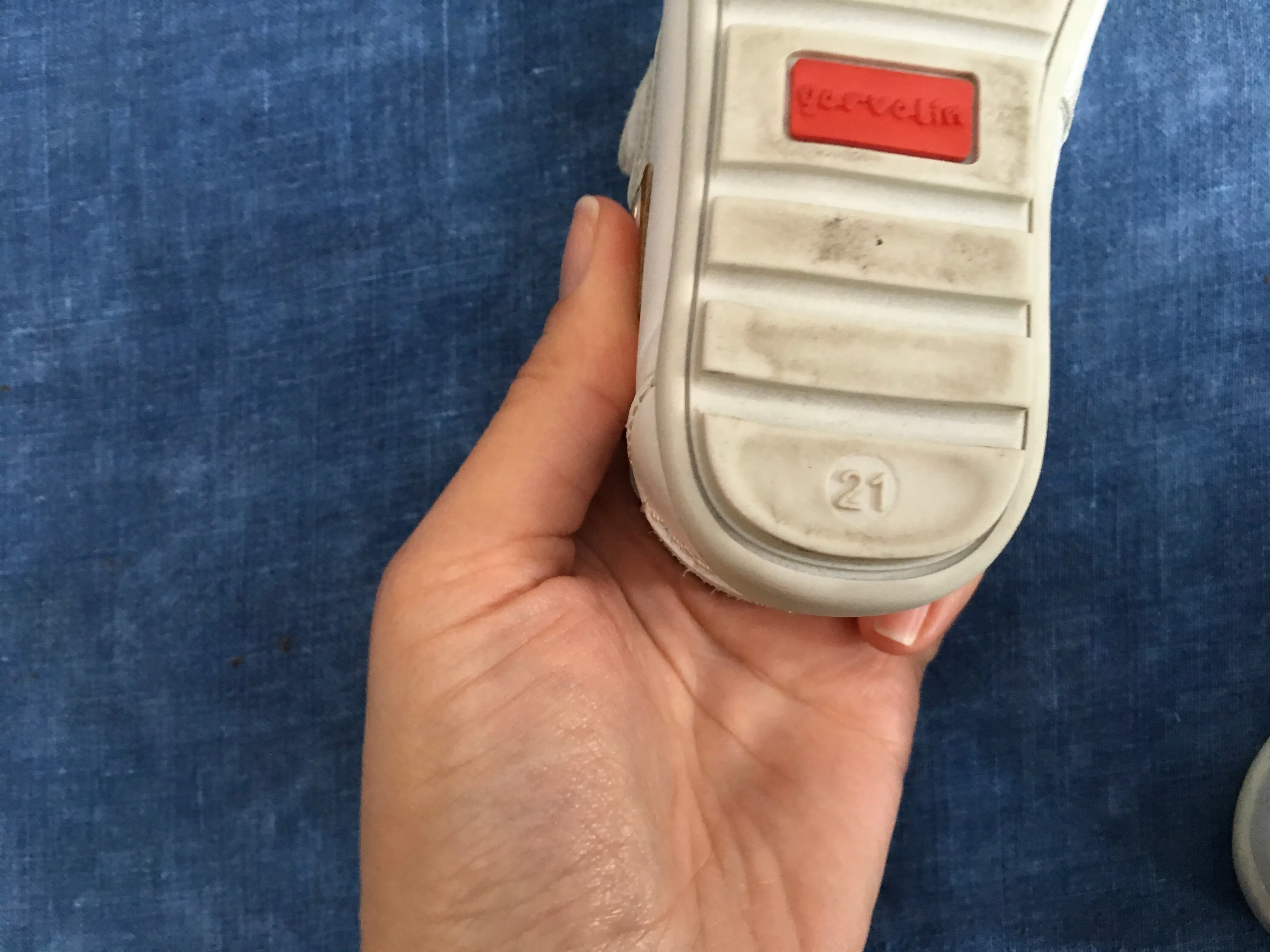 GARVALIN 50 aniversario Boys Shoe White Leather Size 21 Children