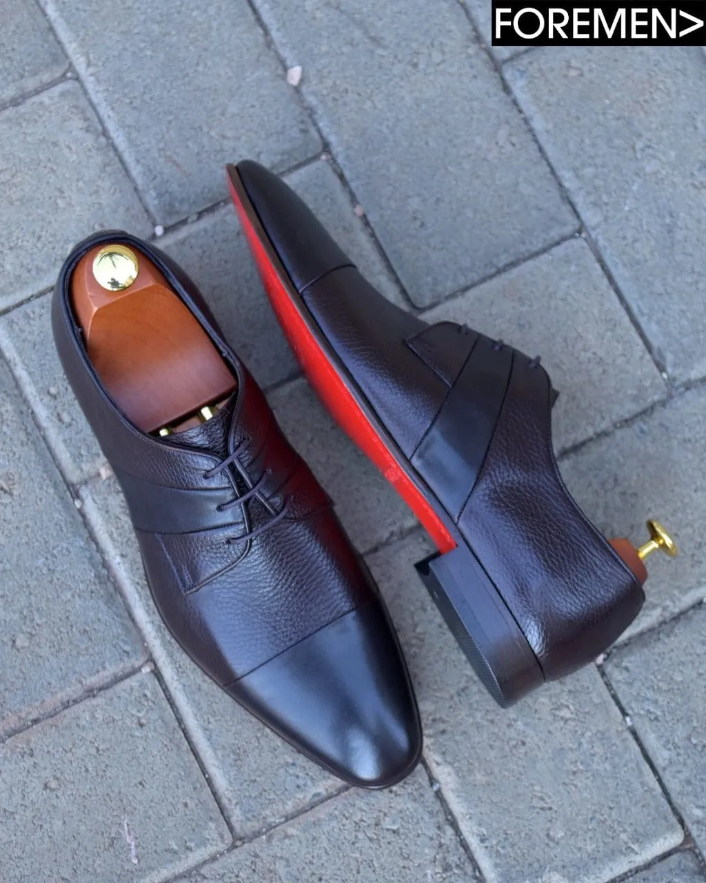 GATSBY | Coffee Leather Sole Derbies
