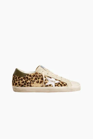 Golden Goose Super Star Sneaker - Leopard/ Silver/ Olive