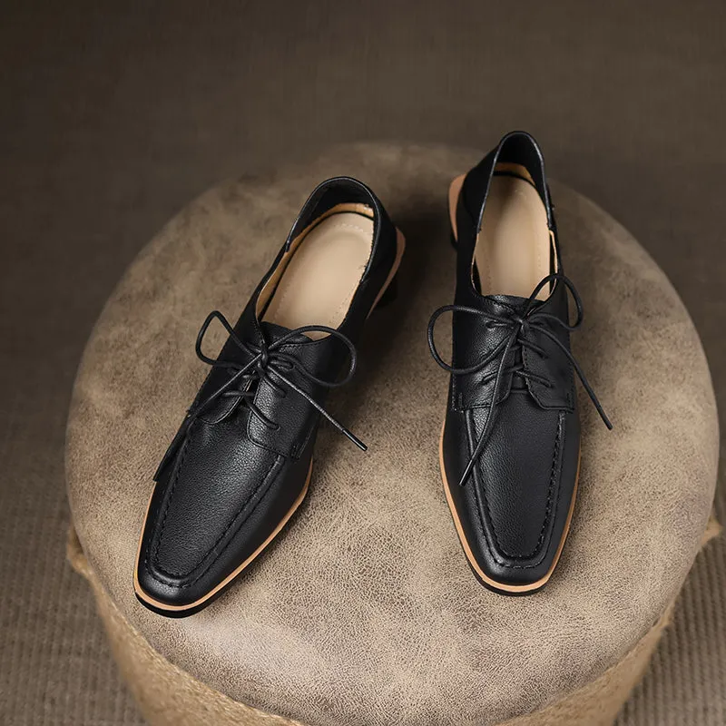 Inaya Womens Oxford Heels Black