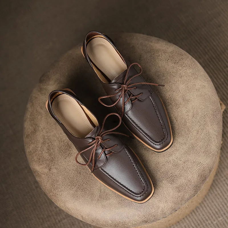 Inaya Womens Oxford Heels Brown