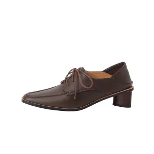 Inaya Womens Oxford Heels Brown