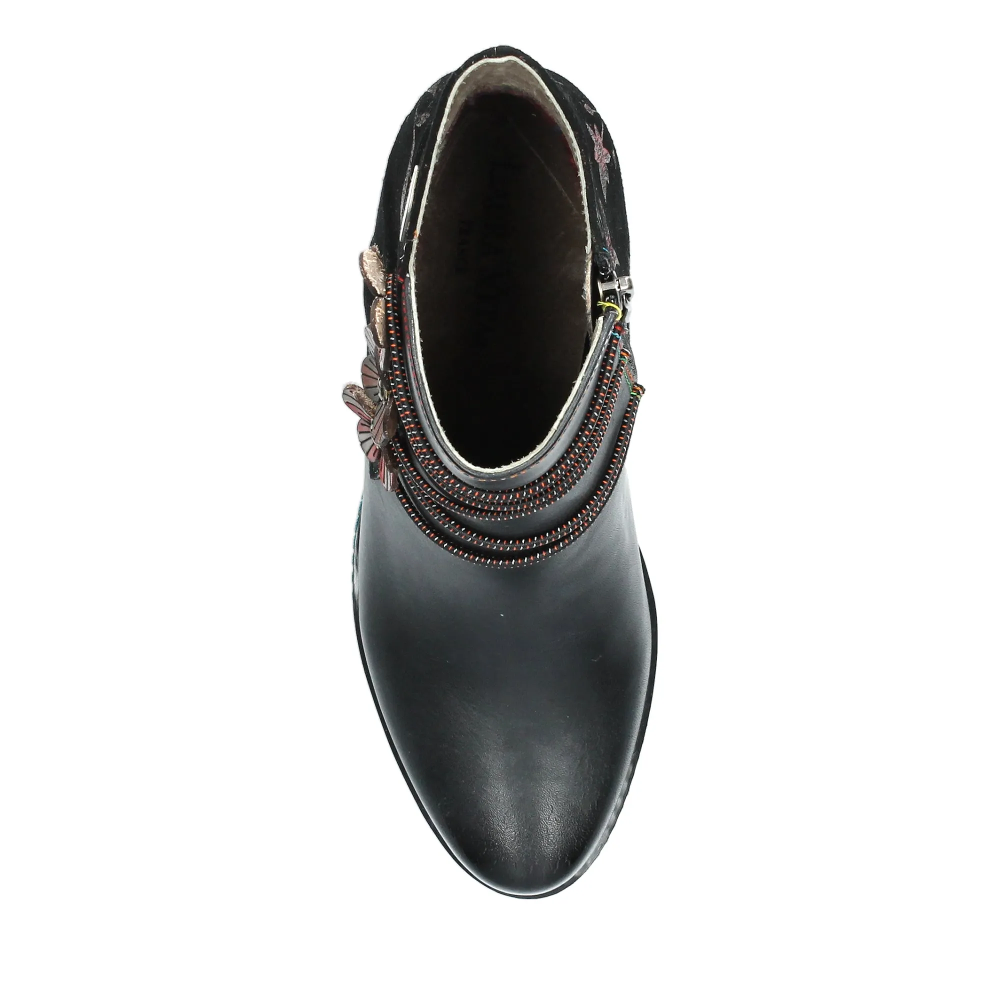 Laura Vita Maevao 0123 NOIR Leather Black Heel Ankle Boot