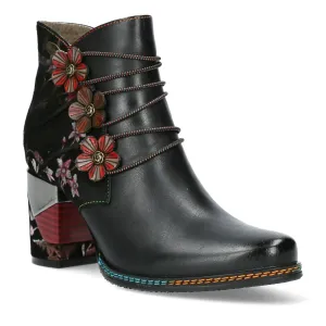 Laura Vita Maevao 0123 NOIR Leather Black Heel Ankle Boot