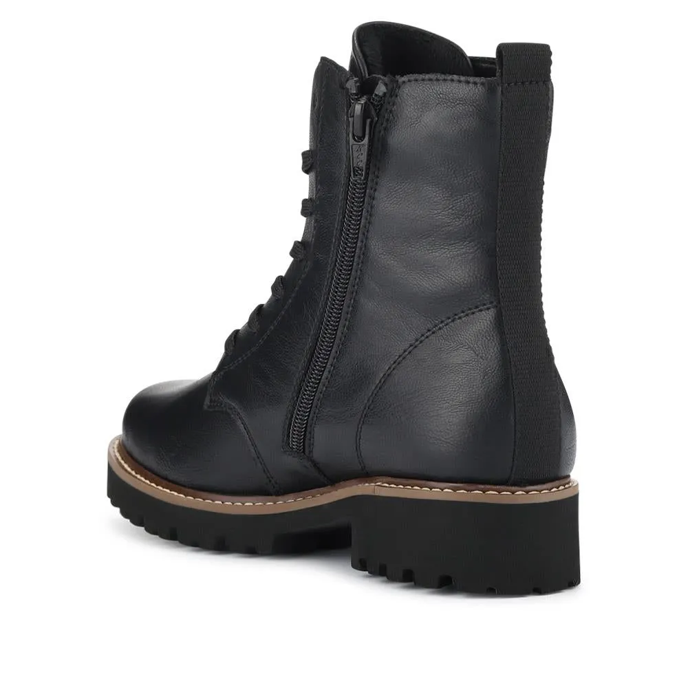 Leather Lace-Up Ankle Boots - DRS40513 / 326 360