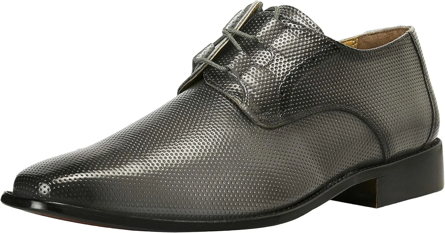 LIBERTYZENO Mens Tread Design Genuine Leather Adults Lace Up Oxford Dress Shoes for Prom Graduation
