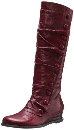 Miz Mooz Women's Bloom Fashion KNee High Leather Dress Wedge Boot (Red, 6)