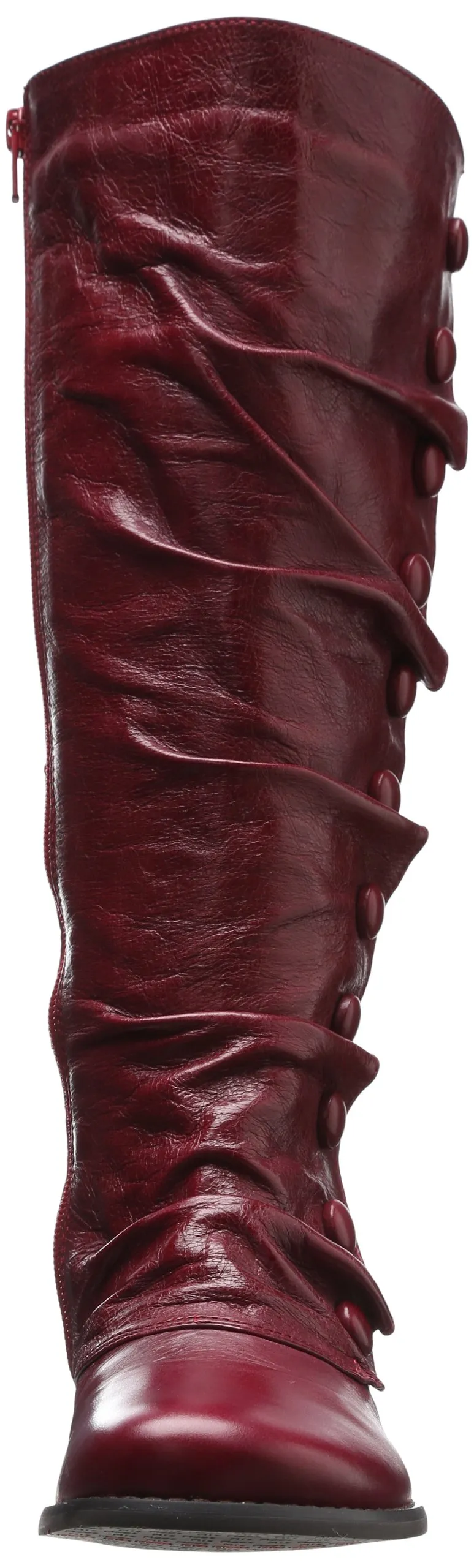 Miz Mooz Women's Bloom Fashion KNee High Leather Dress Wedge Boot (Red, 6)