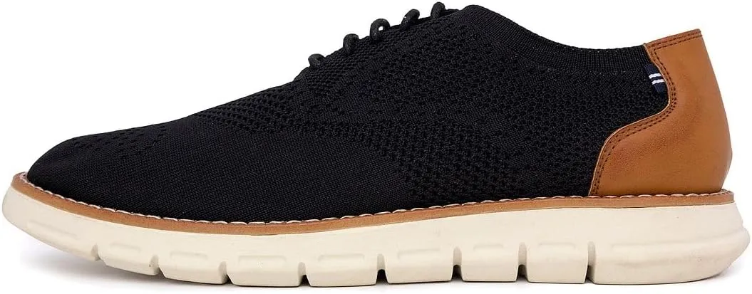 Nautica Men's Knit Dress Oxford Dress Sneakers: Breathable, Stylish, Lightweight & Comfortable - Ideal for Business or Walking