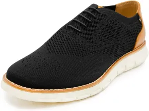 Nautica Men's Knit Dress Oxford Dress Sneakers: Breathable, Stylish, Lightweight & Comfortable - Ideal for Business or Walking