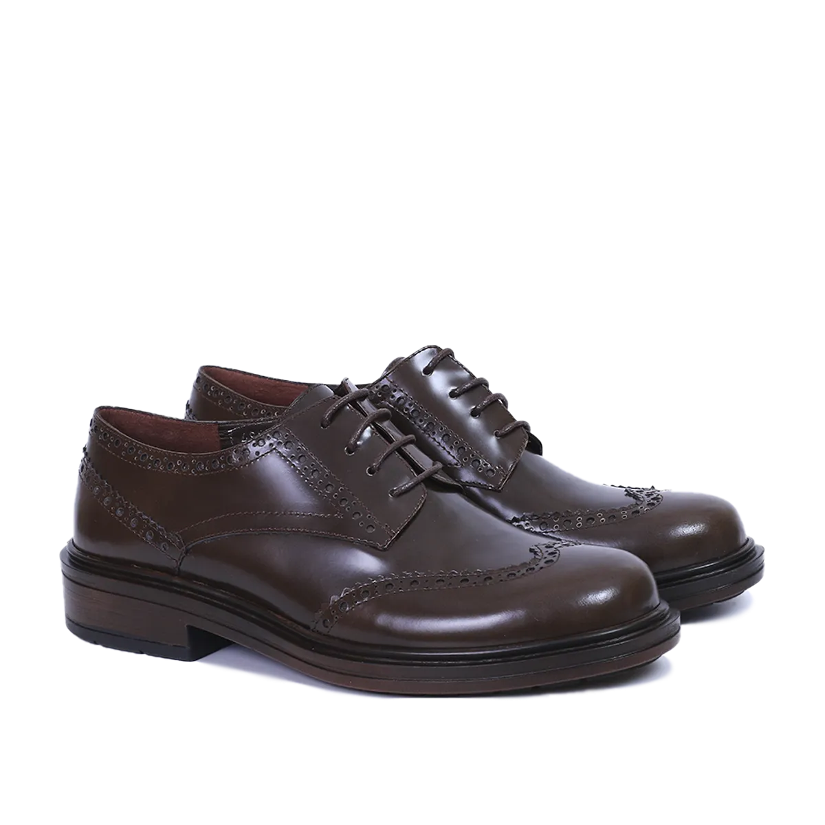 NOVA DERBIES EN CUIR DEMASQUABLE MARRON