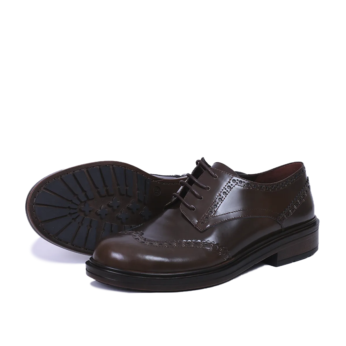 NOVA DERBIES EN CUIR DEMASQUABLE MARRON