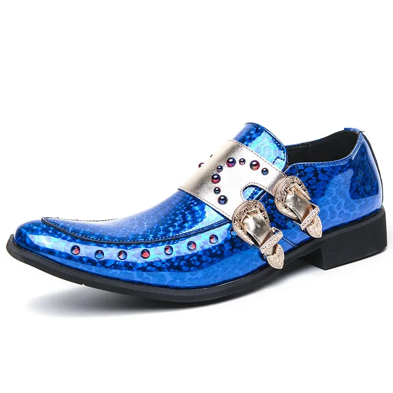 Sapato Masculino de Couro Envernizado Bico Fino
