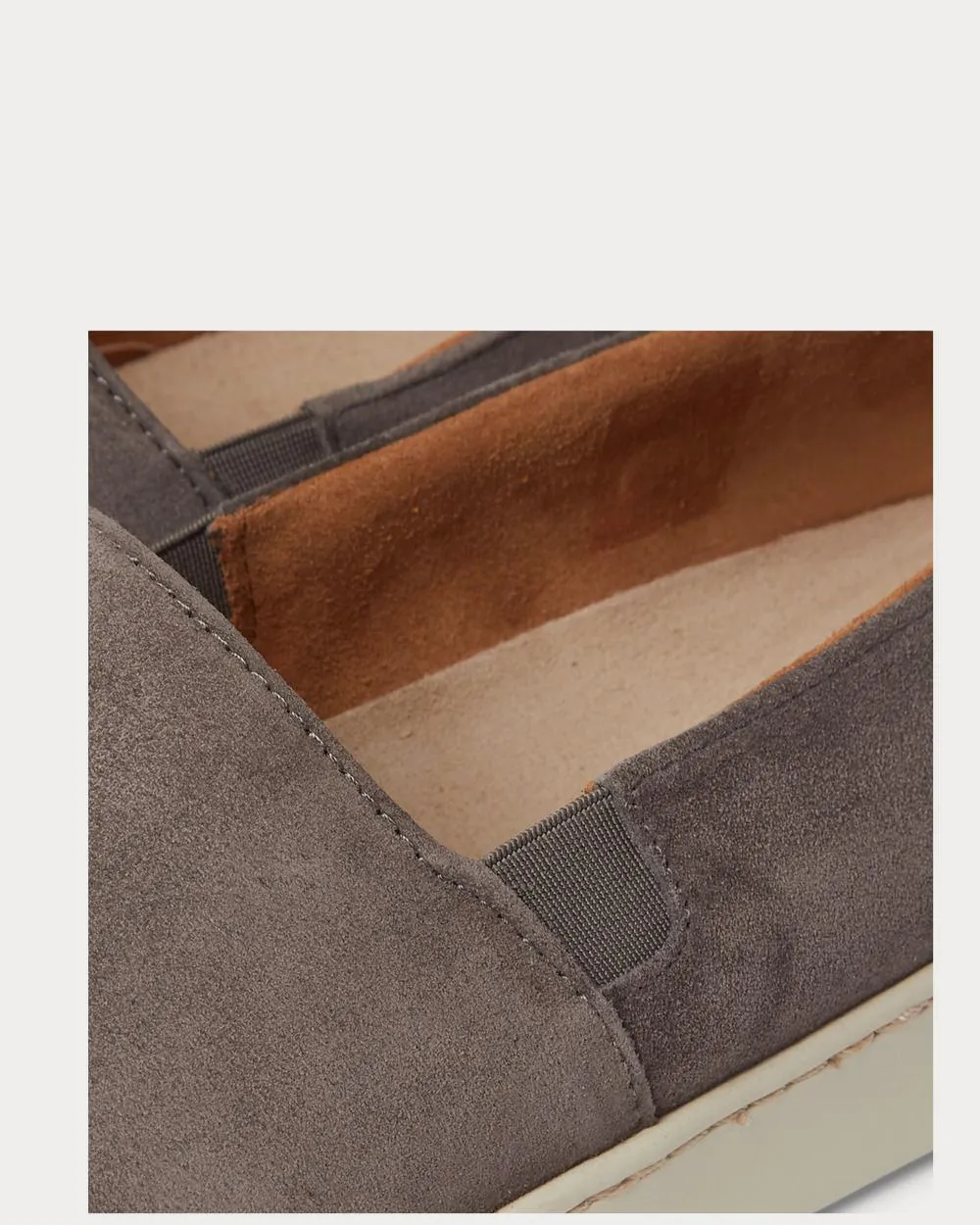 Suede Slip-On  Gray slip on sneakers