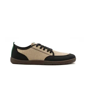 Vegan barefoot black-linen TON014